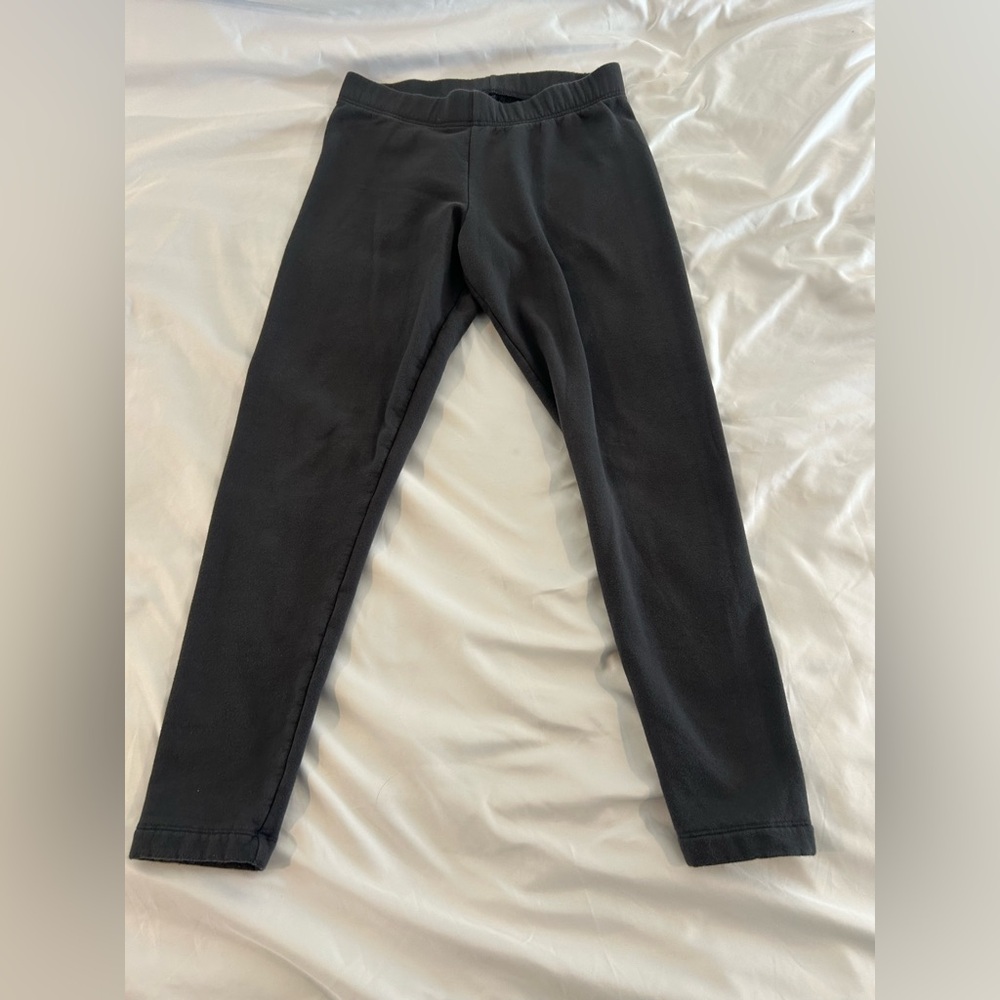 Old Navy Gray Fleece Lined Leggings Womens Medium Soft Cozy Stretch